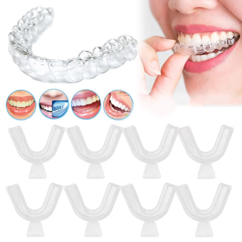 Teeth Whitening With Trays - 1/3/6pairs Silicone Mouth Guard Sleeping Mouth