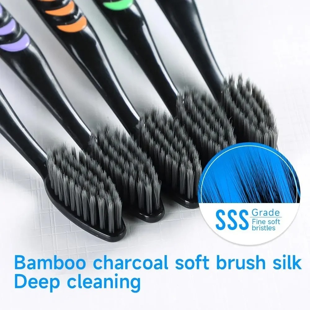 Teeth Whitening Filter - 10 Pieces Bamboo Charcoal Toothbrush Set