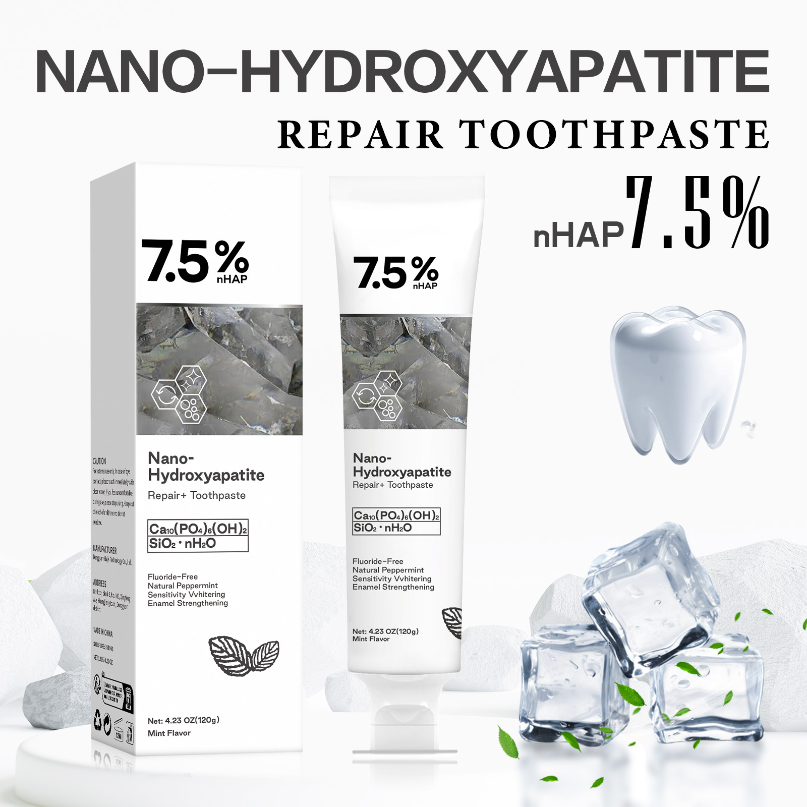 Remineralizing Toothpaste - Nano Hydroxyapatite Toothpaste Remover Coffee Tea
