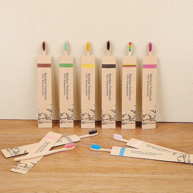 Teeth Whitening Filter - 80Pcs Colorful Natural Bamboo Toothbrush Soft