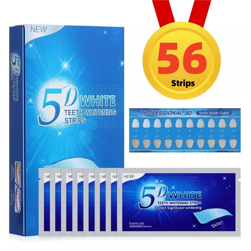 Teeth Whitening Gel Refills - 5D Teeth Whitening Strips 56 Strips