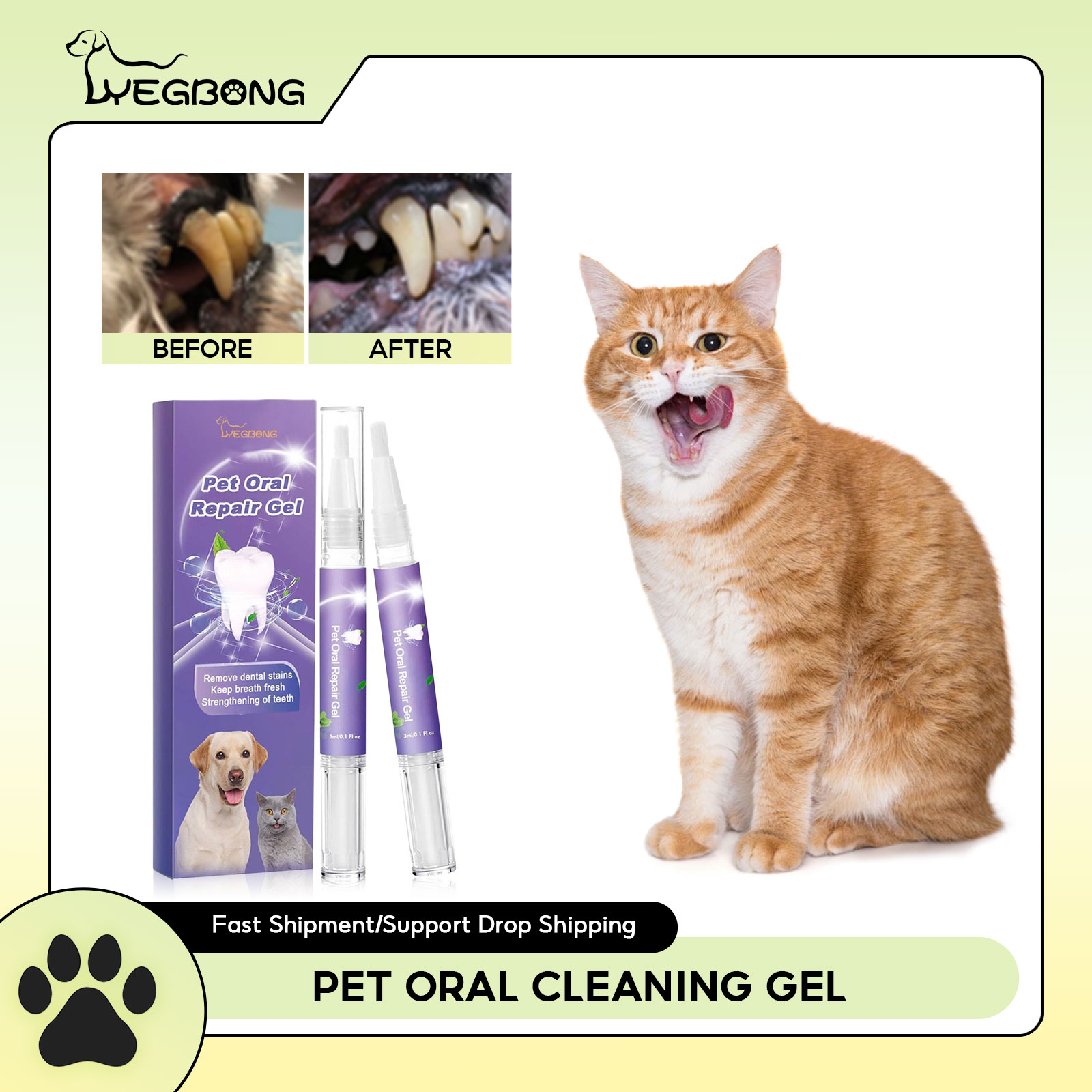 Teeth Whitening Vape - Pet Oral Repair Gel Puppy Tartar