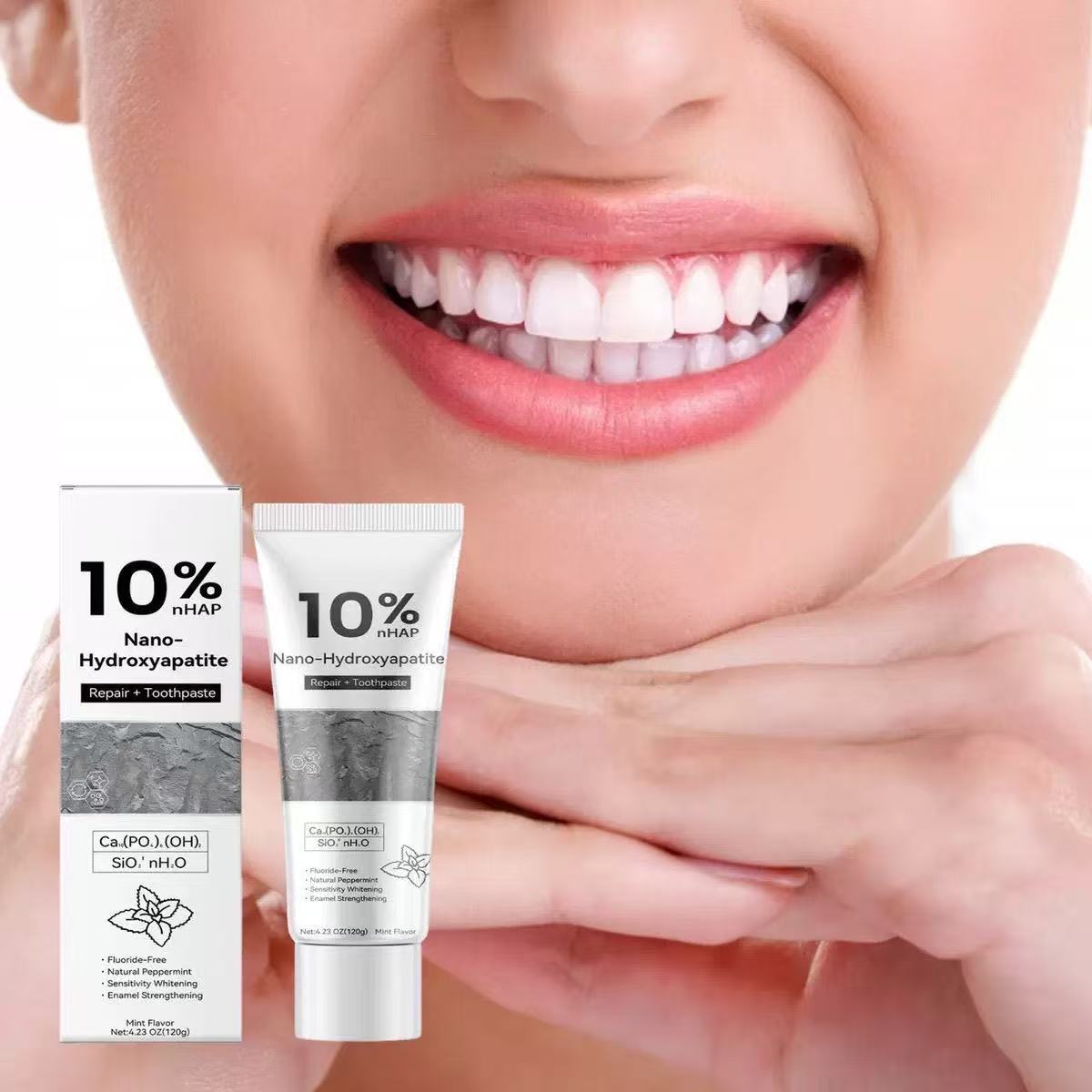 Hydroxyapatite Toothpaste - 10% Nano Hydroxyapatite Whitening & Removing