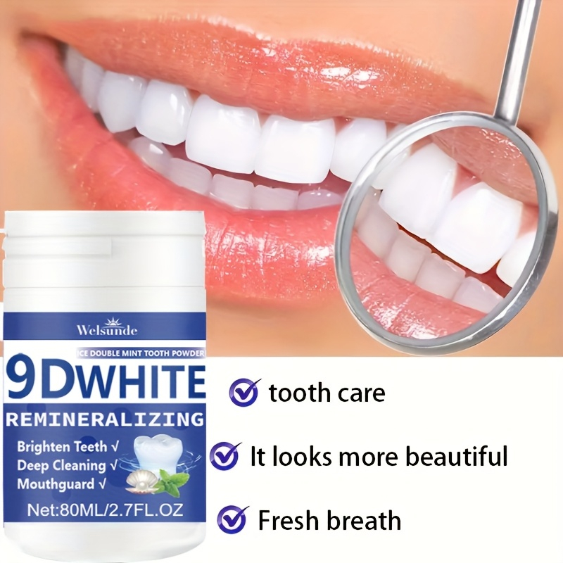 9D White Remineralizing Hydrox - đánh giá và giá Teeth Whitening Powder