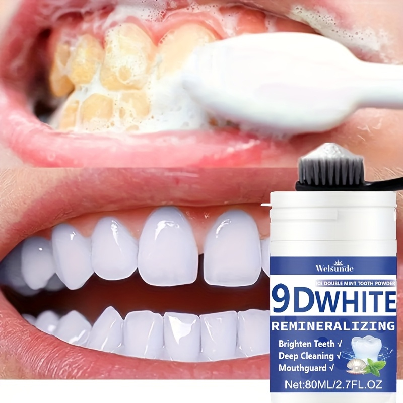 9D White Remineralizing Hydrox - đánh giá và giá Teeth Whitening Powder