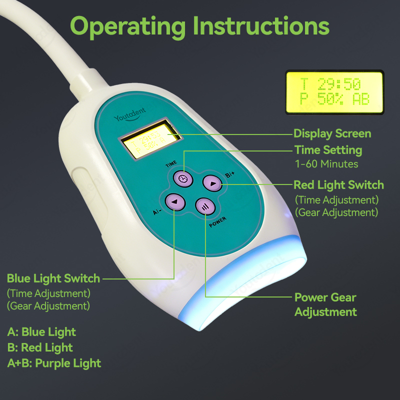 50W Dental Touch Screen 3 Colo - đánh giá và giá Teeth Whitening China