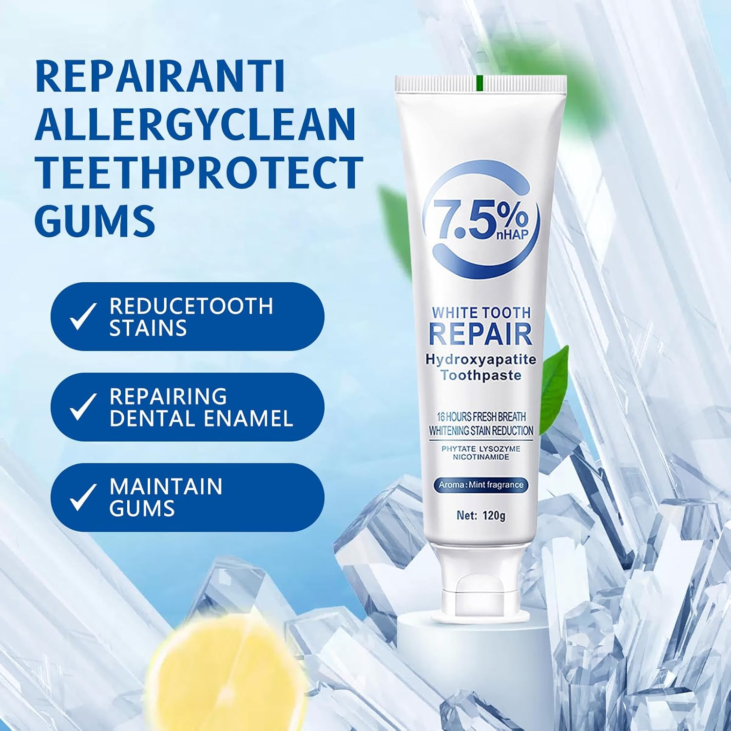 1/2Pcs Hydroxyapatite Toothpas - đánh giá và giá Hydroxyapatite Toothpaste