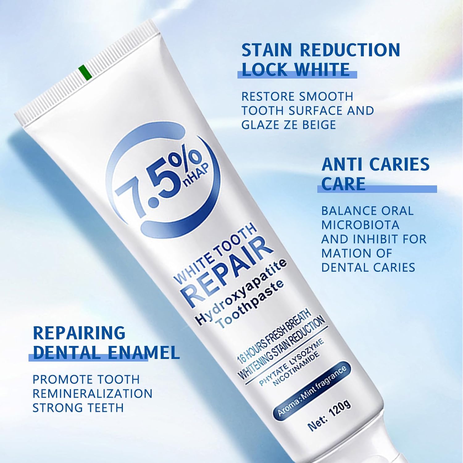1/2Pcs Hydroxyapatite Toothpas - đánh giá và giá Hydroxyapatite Toothpaste
