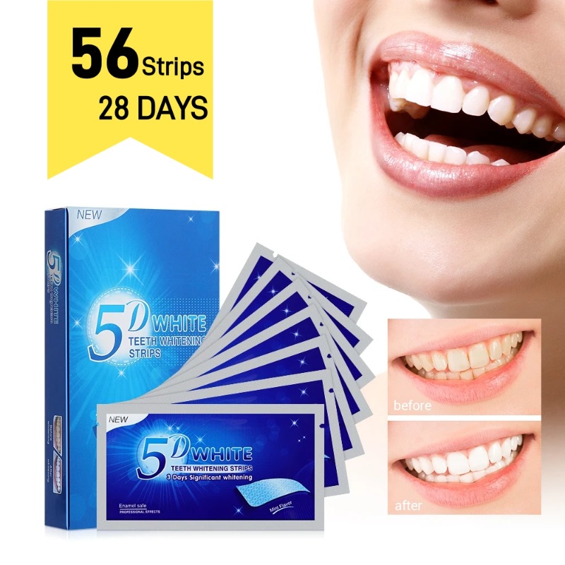 5D Teeth Whitening Strips 56 S - đánh giá và giá Teeth Whitening Gel Refills