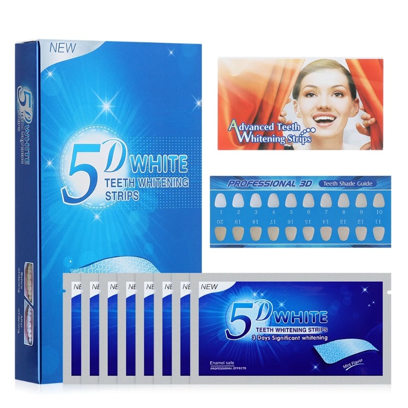 5D Teeth Whitening Strips 56 S - đánh giá và giá Teeth Whitening Gel Refills