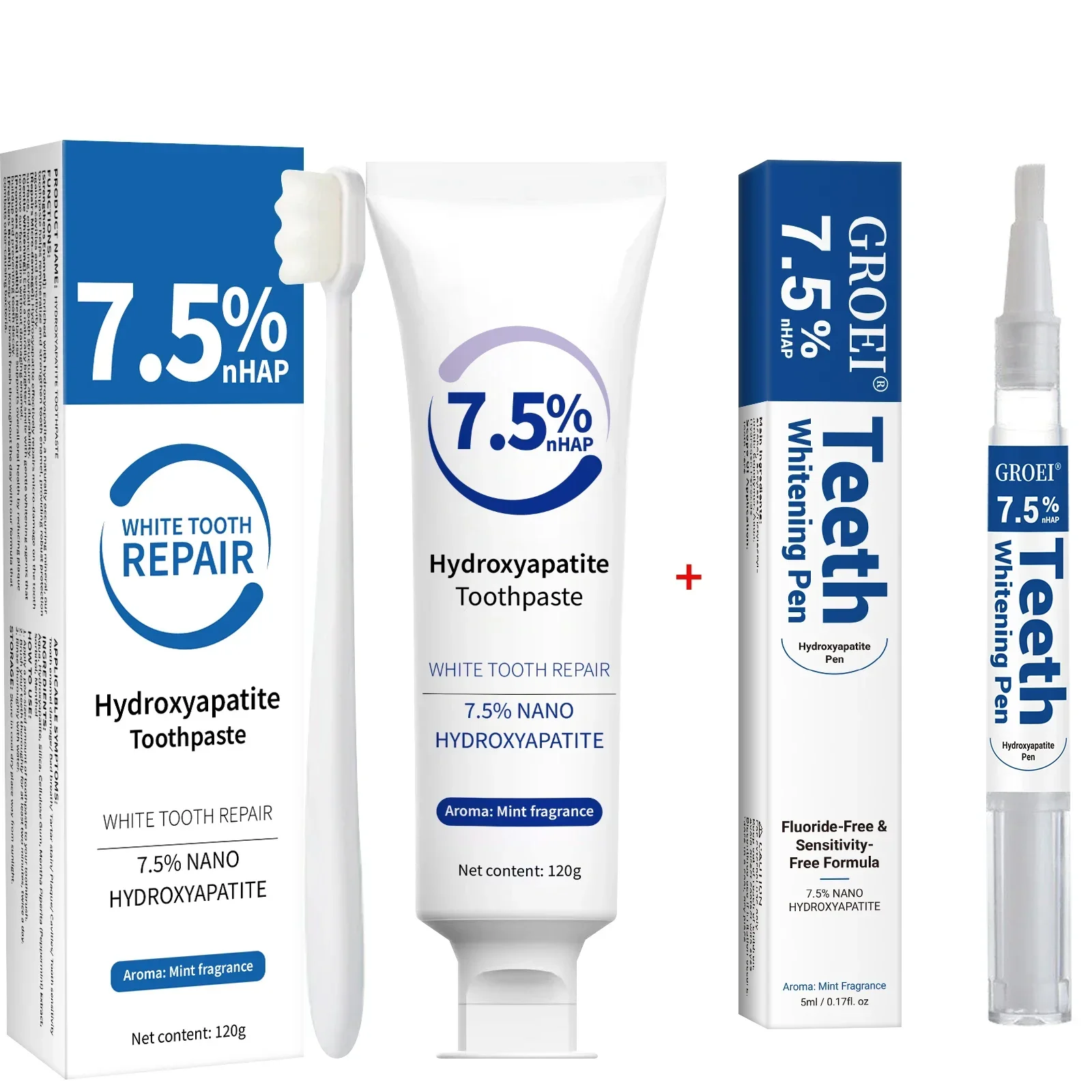 Toothpaste & Whitening Pen Kit - đánh giá và giá Hydroxyapatite Toothpaste