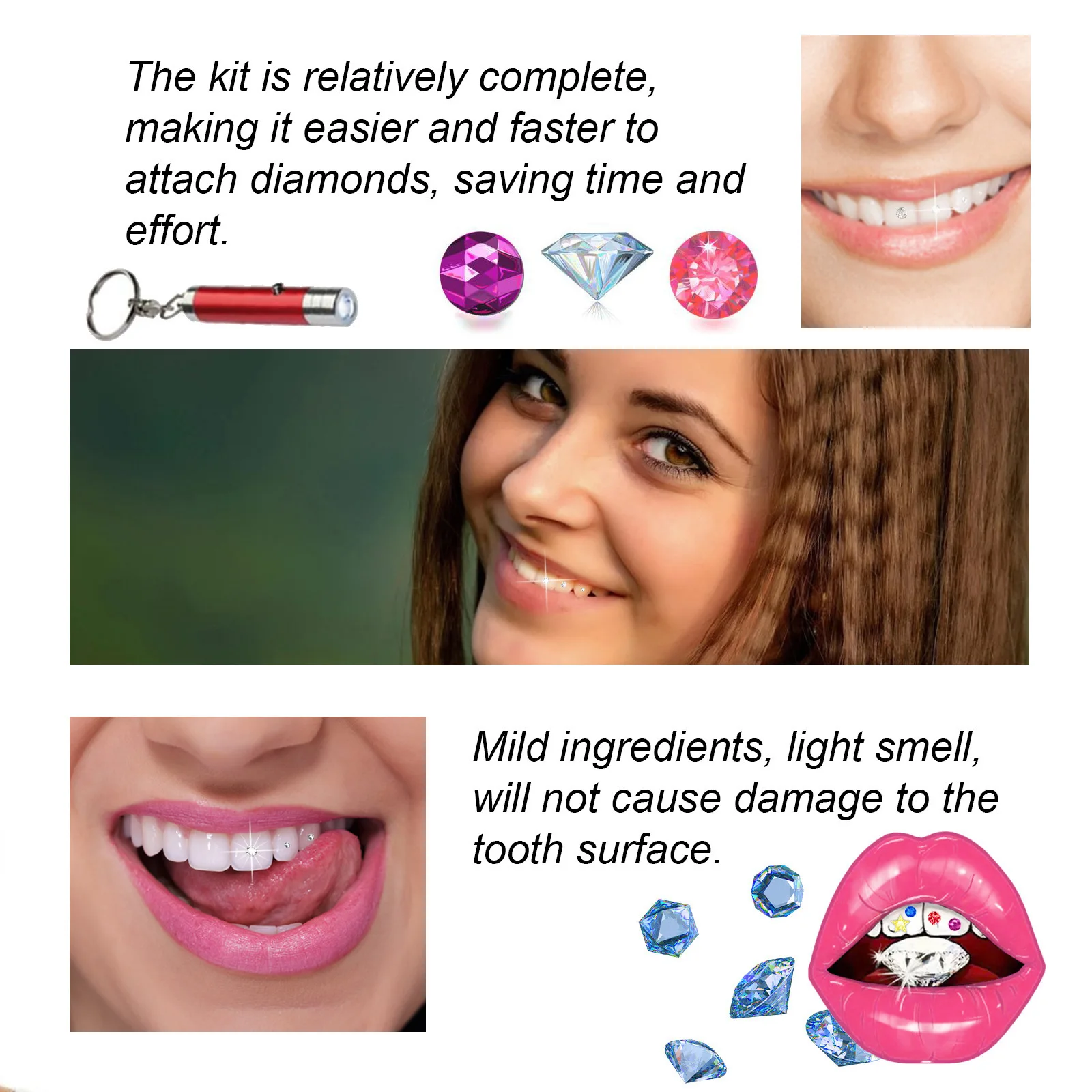 Tooth Jewelry Kit DIY Clear Pr - đánh giá và giá Teeth Whitening Usa